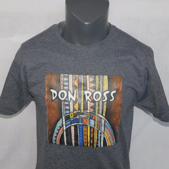 Don Ross Canadian Musician Kurt Swinghammer Designed Gray Graphic T Shirt Men M - Picture 2 of 8